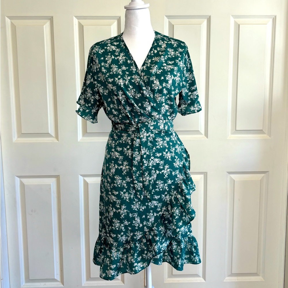 Wrap Dress Green Medium